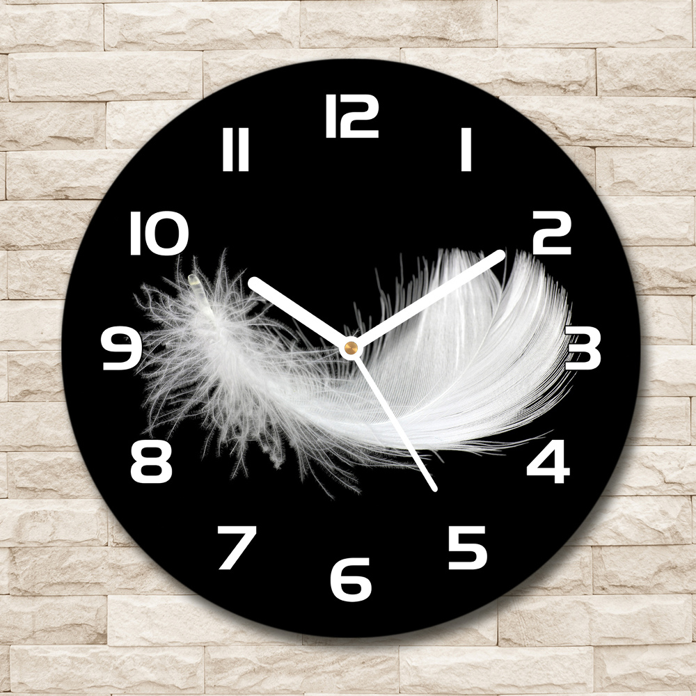 Horloge ronde murale Plume