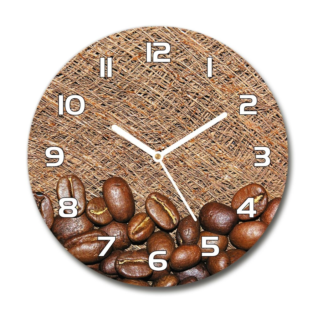 Horloge ronde murale Grains de café