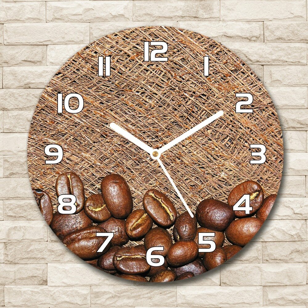 Horloge ronde murale Grains de café