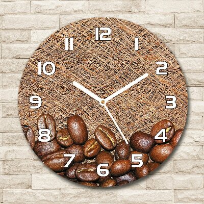 Horloge ronde murale Grains de café