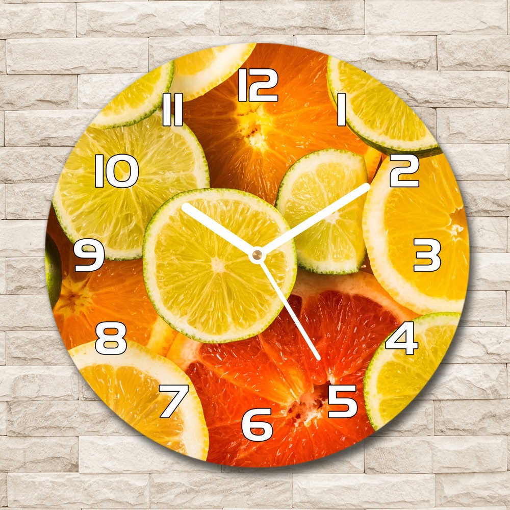 Horloge ronde Agrumes