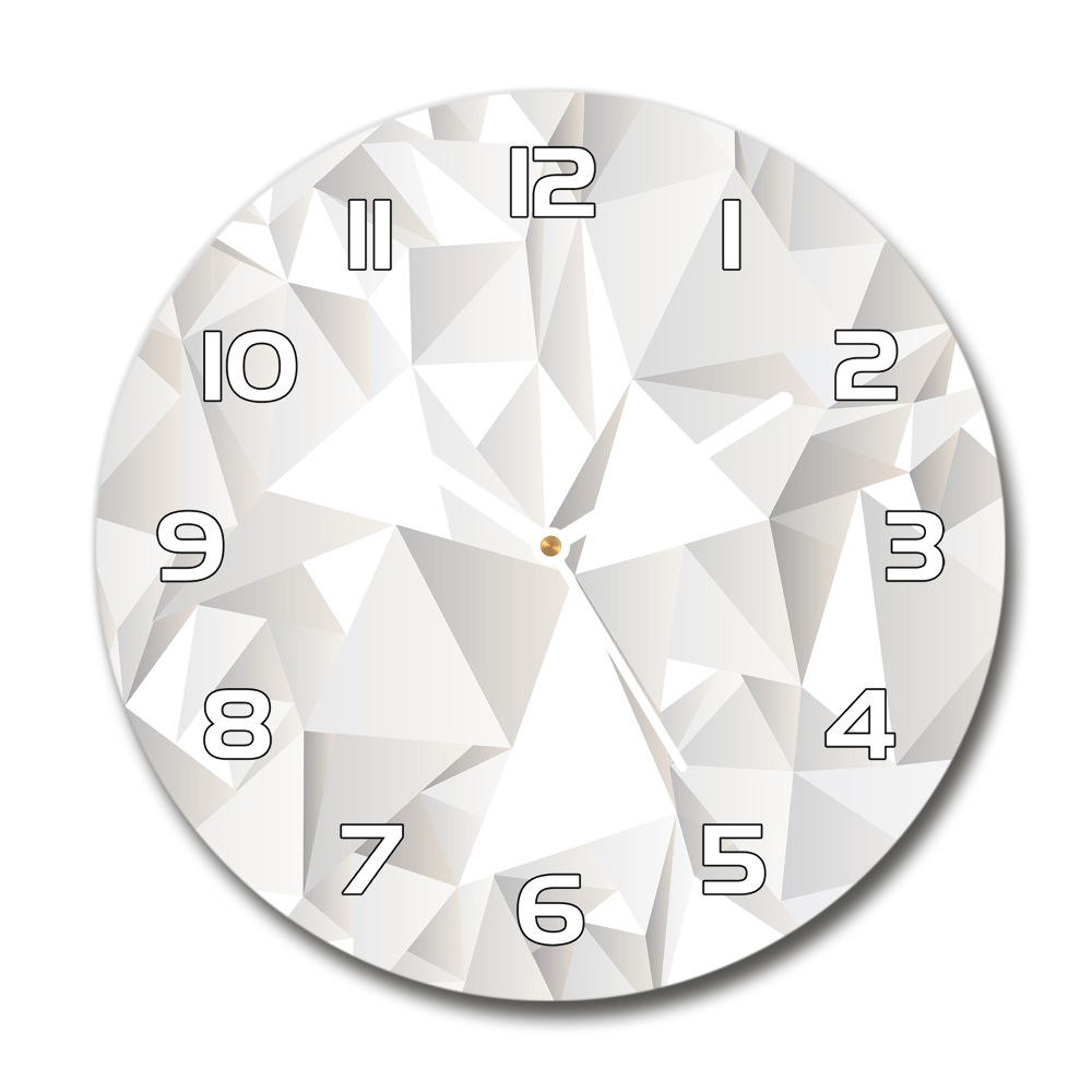 Horloge en verre ronde Fond 3D blanc abstrait