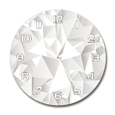 Horloge en verre ronde Fond 3D blanc abstrait