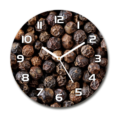 Horloge ronde murale Poivre en grains