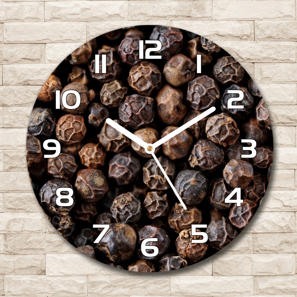 Horloge ronde murale Poivre en grains