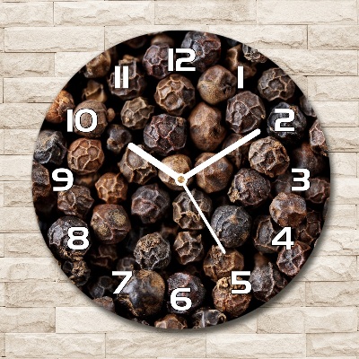 Horloge ronde murale Poivre en grains