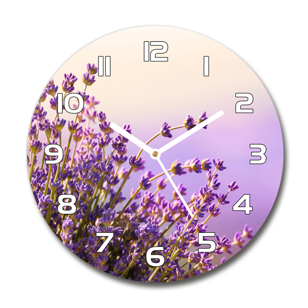 Horloge ronde murale Lavande violette