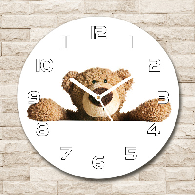 Horloge ronde murale Ours en peluche