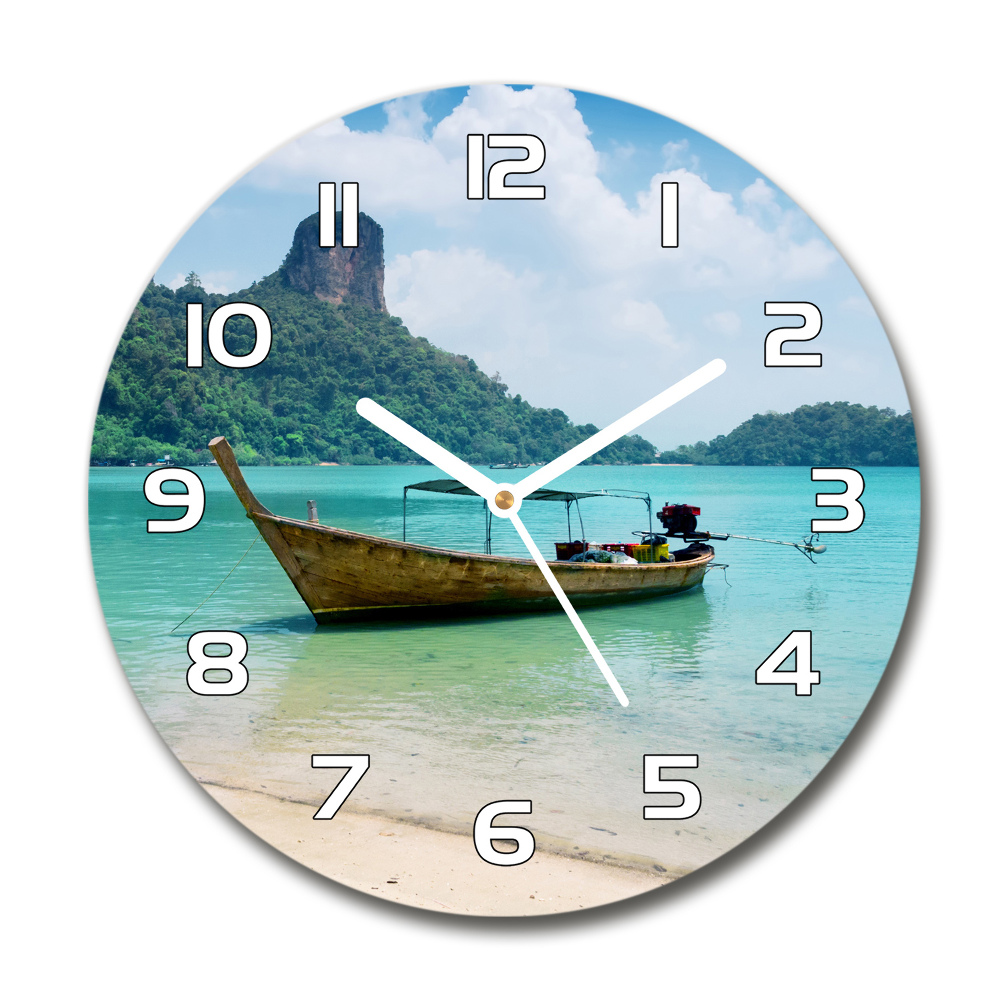 Horloge ronde murale Bateau