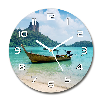 Horloge ronde murale Bateau