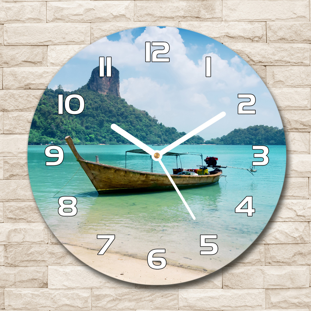 Horloge ronde murale Bateau