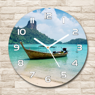 Horloge ronde murale Bateau