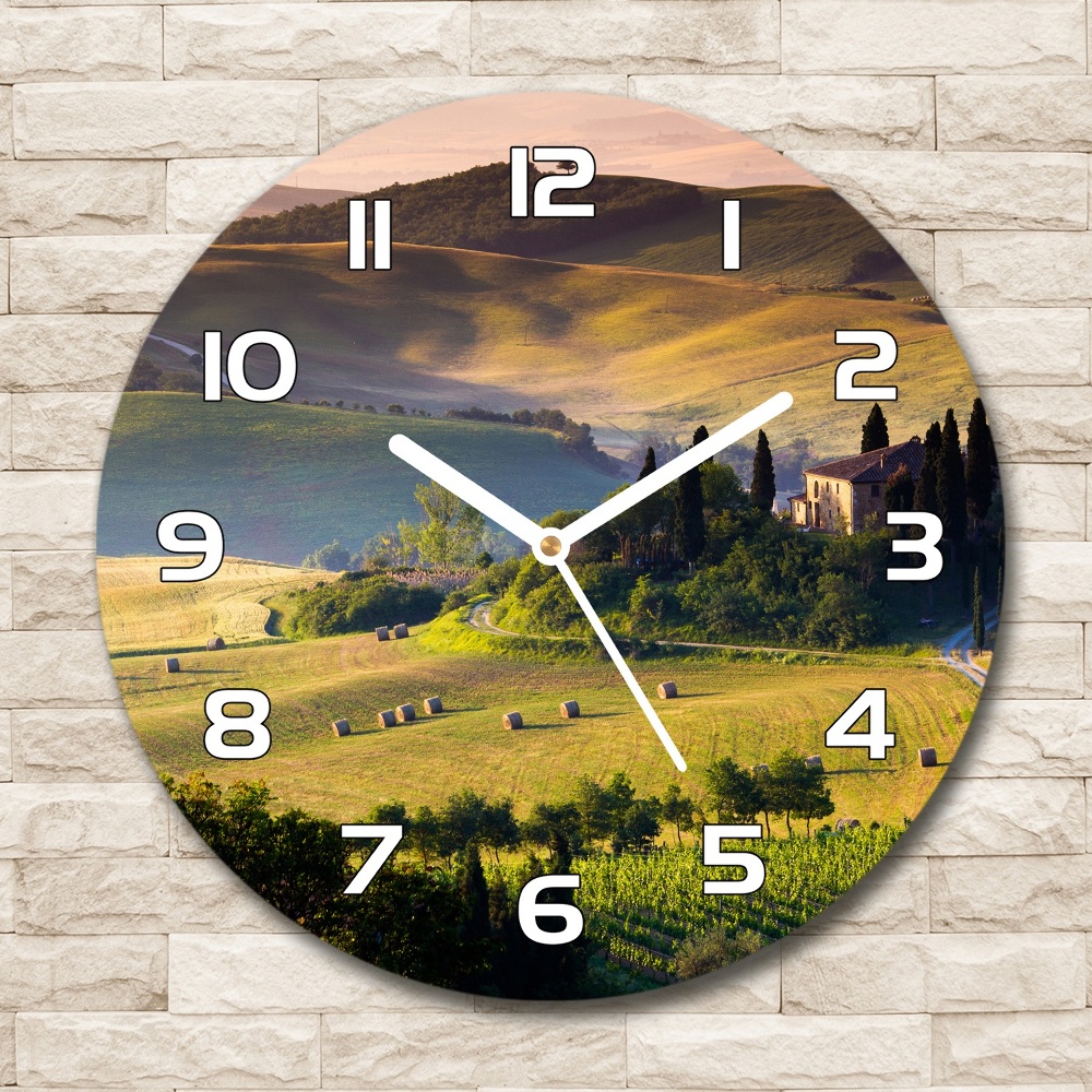 Horloge ronde murale Toscane Italie