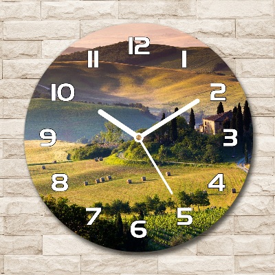 Horloge ronde murale Toscane Italie