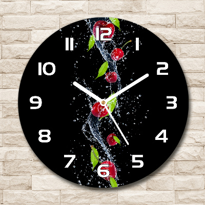 Horloge ronde murale Cerises