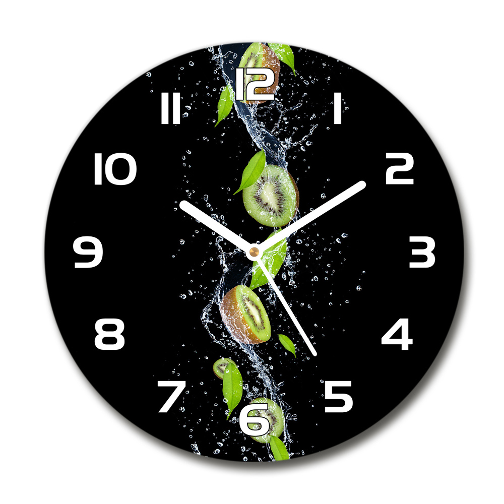 Horloge ronde Kiwis et eau