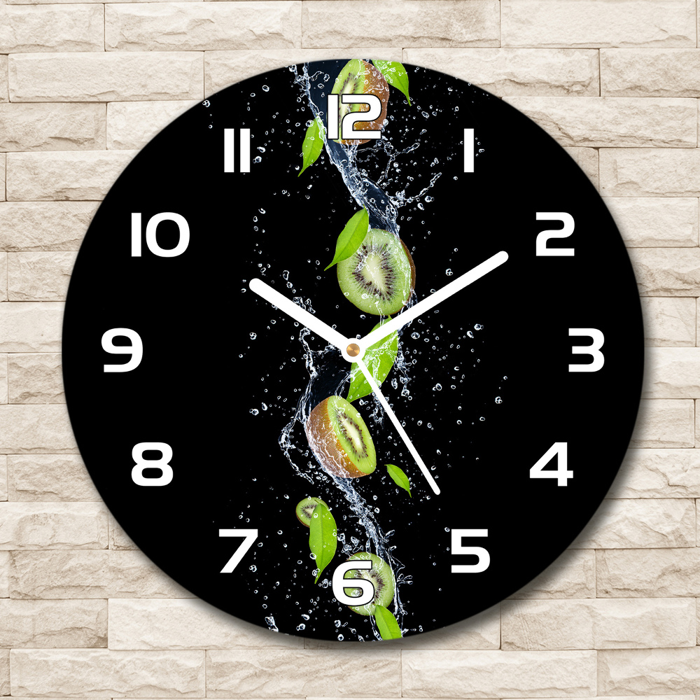 Horloge ronde Kiwis et eau