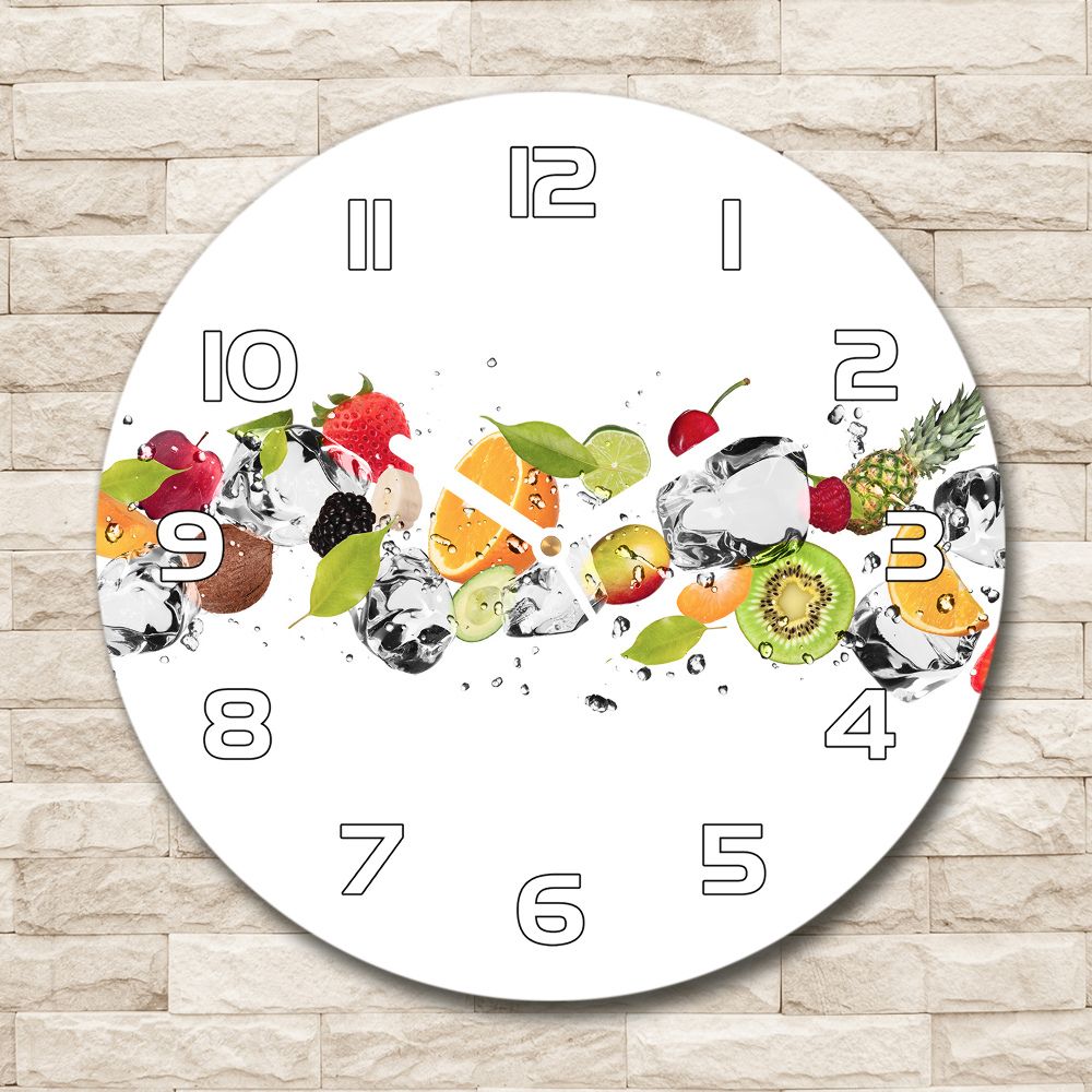 Horloge ronde Fruits et eau