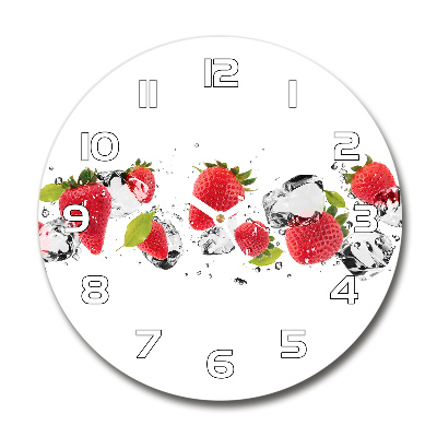 Horloge ronde Fraises glaçons