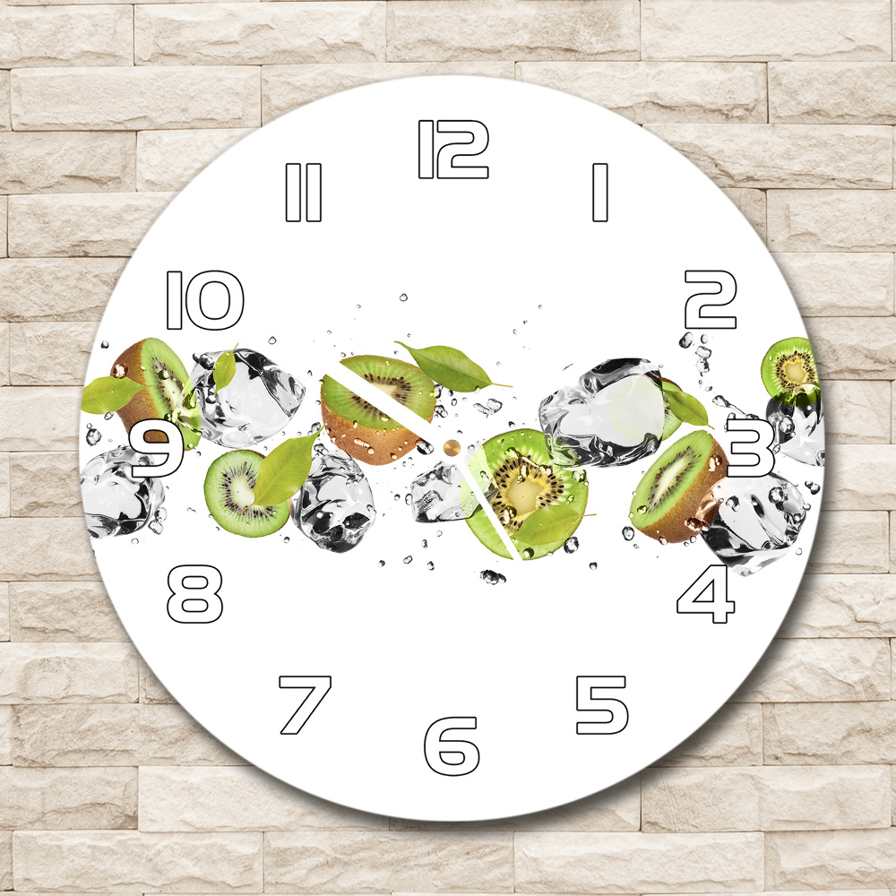 Horloge ronde Kiwi et eau