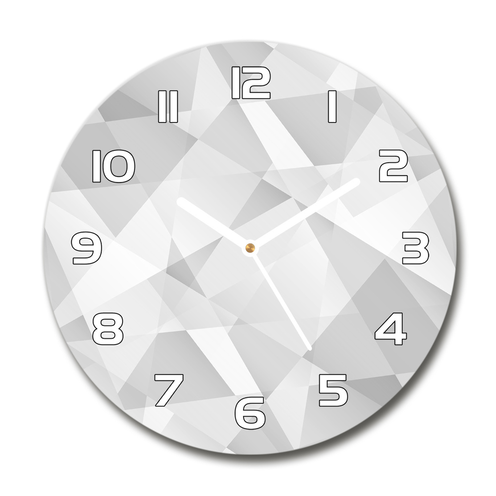 Horloge en verre ronde Fond abstrait 3D