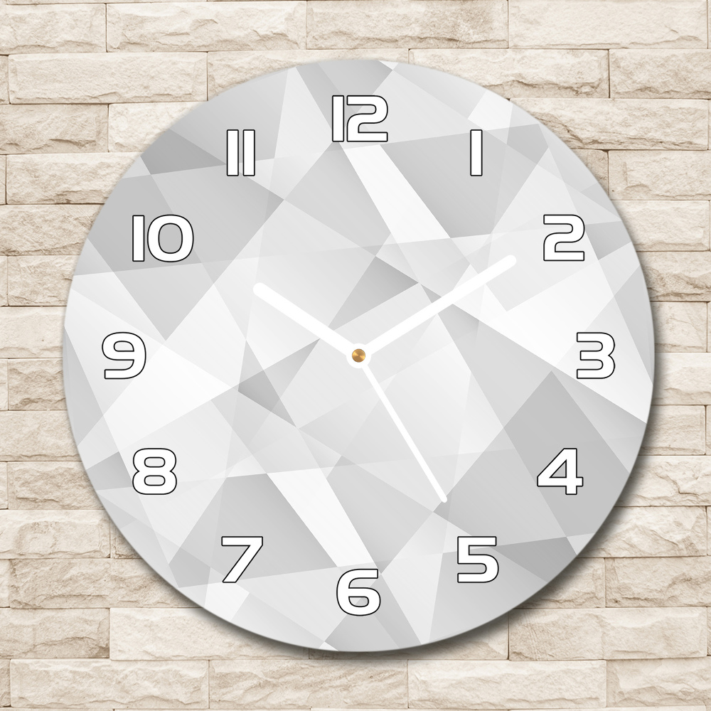 Horloge en verre ronde Fond abstrait 3D