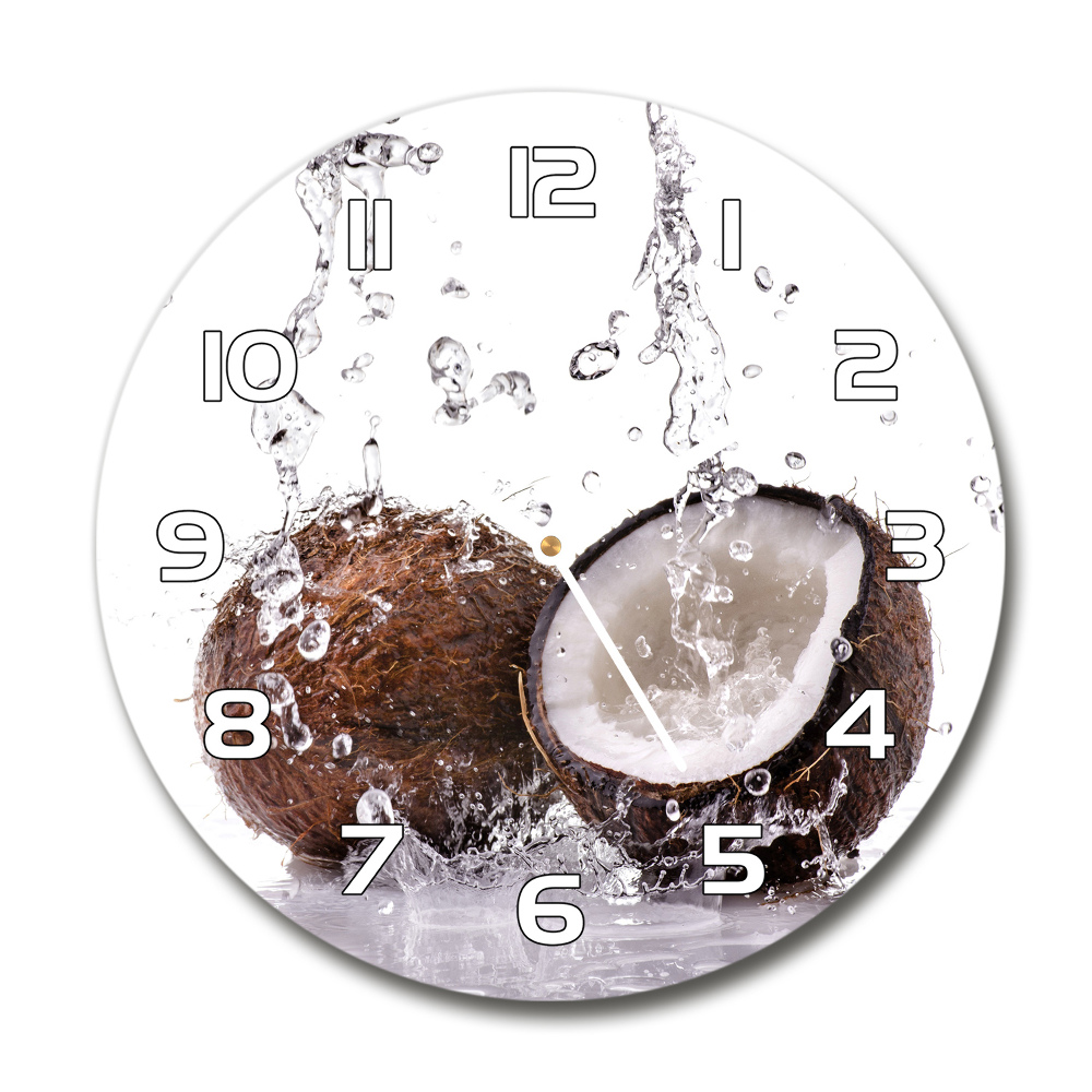 Horloge ronde Noix de coco et eau