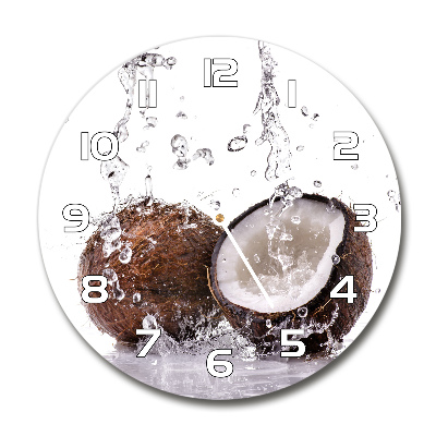 Horloge ronde Noix de coco et eau