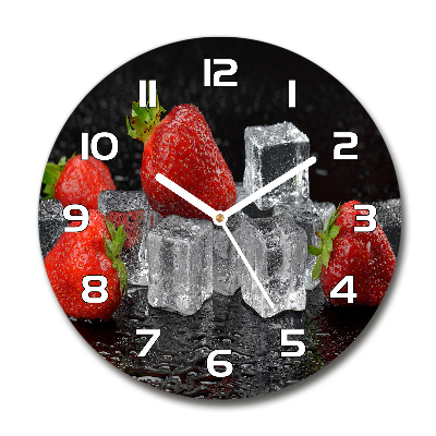 Horloge ronde Fraises et glace