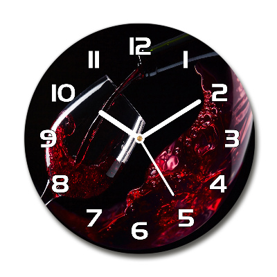 Horloge ronde Vin rouge