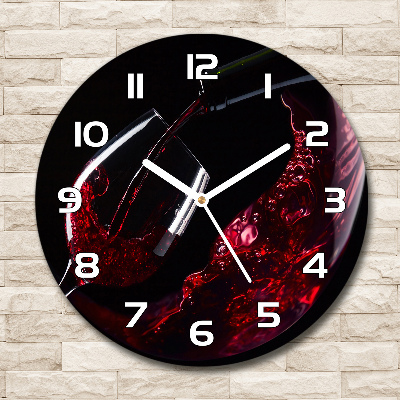 Horloge ronde Vin rouge