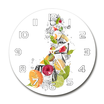 Horloge ronde Fruits avec glaçons