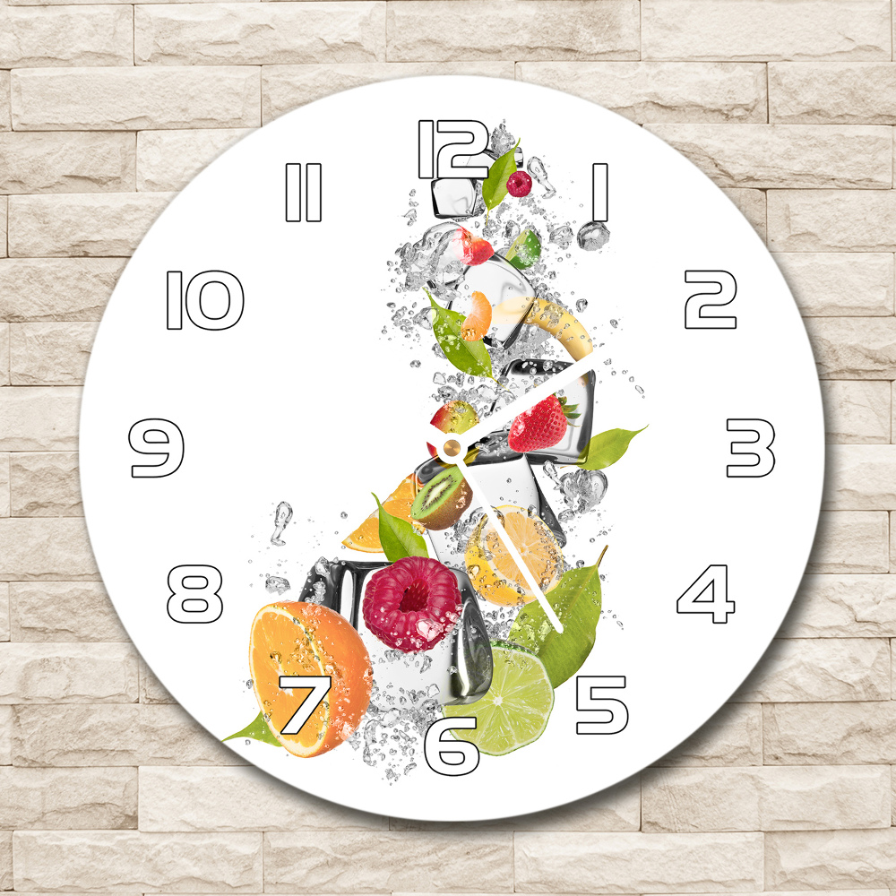 Horloge ronde Fruits avec glaçons