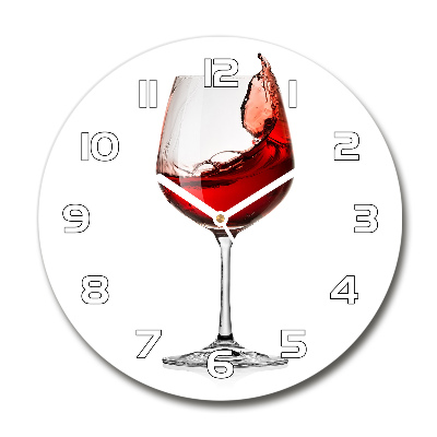 Horloge ronde murale Vin rouge