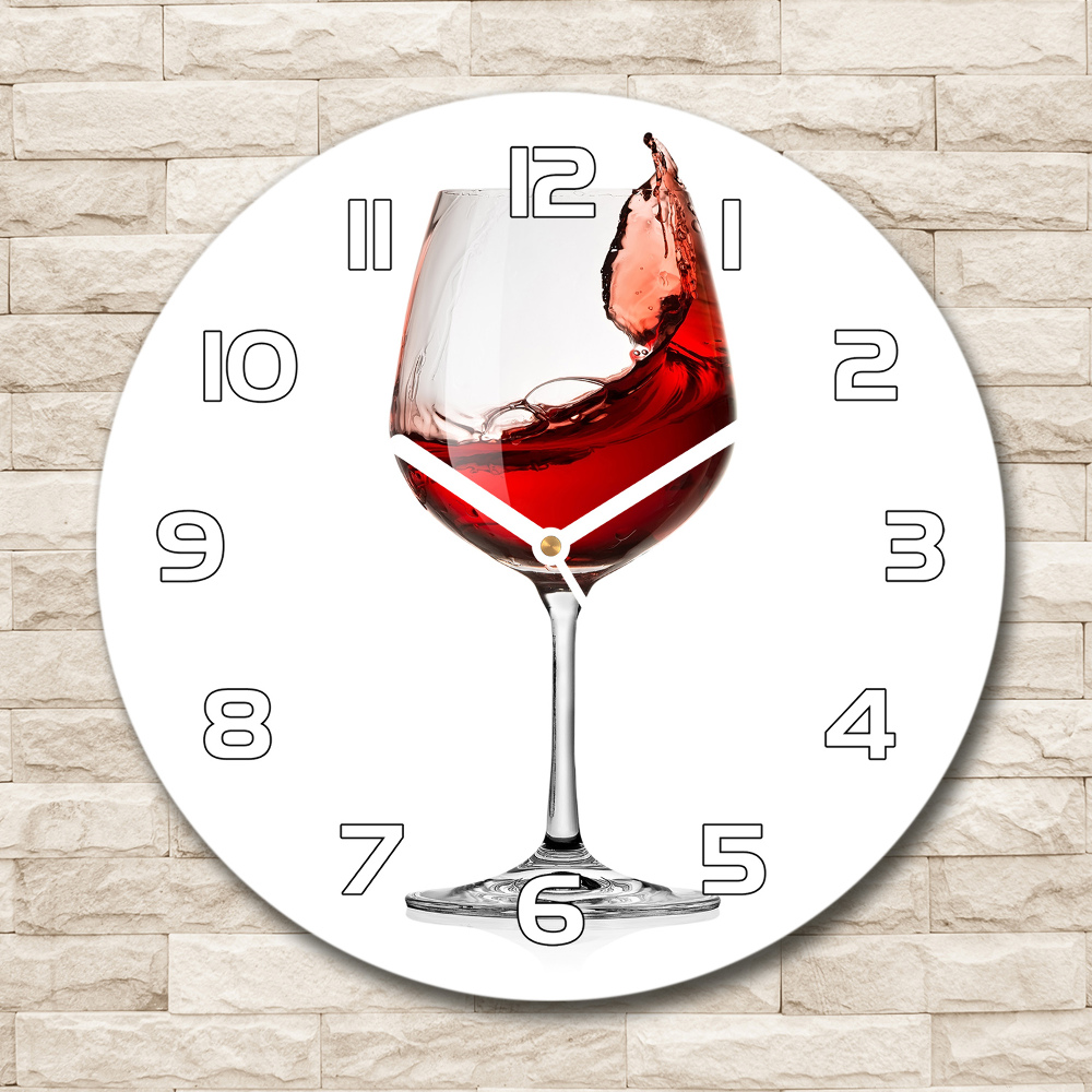 Horloge ronde murale Vin rouge