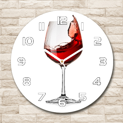 Horloge ronde murale Vin rouge