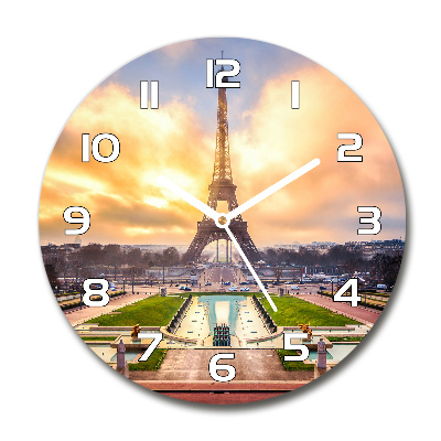 Horloge ronde murale Tour Eiffel Paris