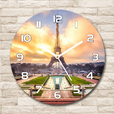 Horloge ronde murale Tour Eiffel Paris