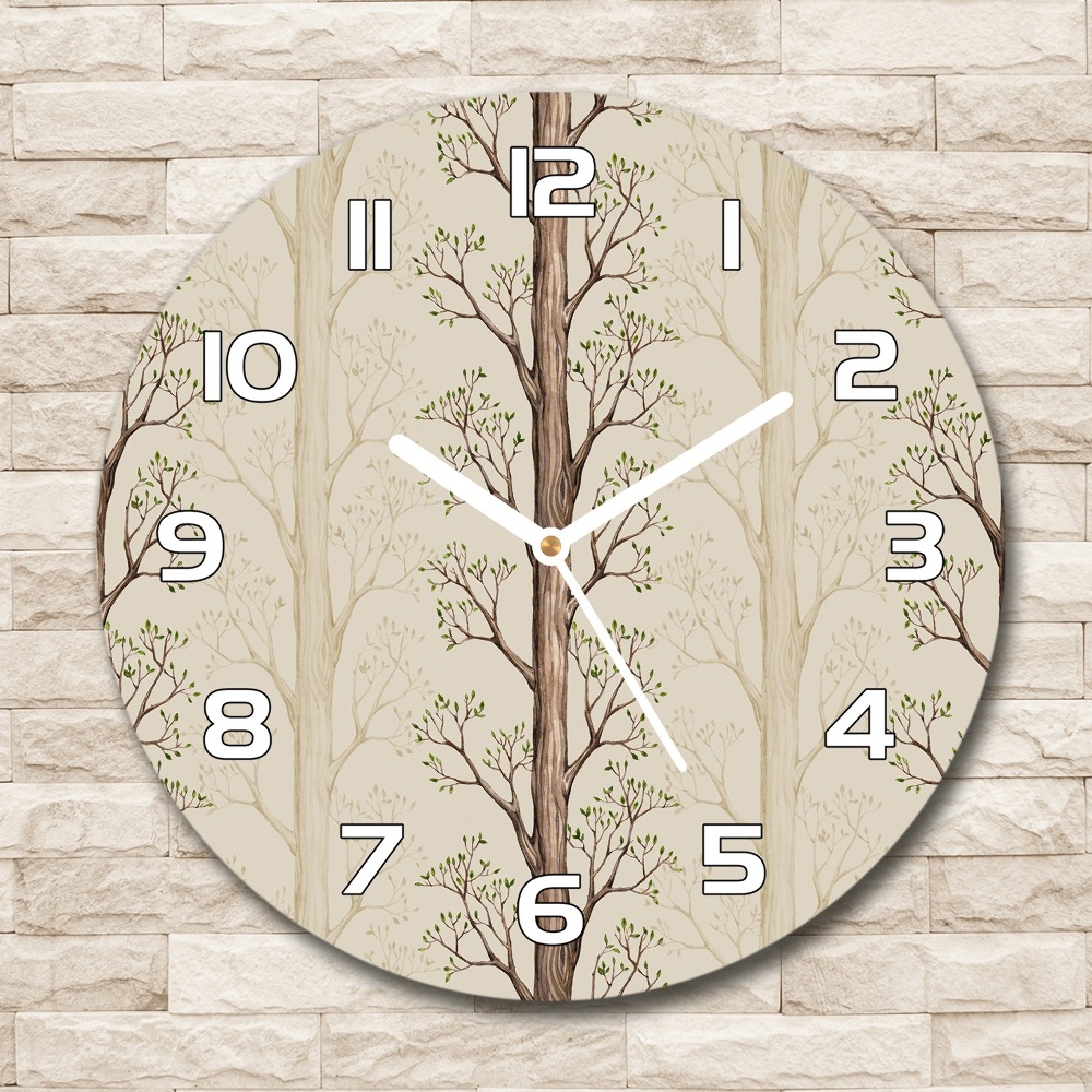 Horloge ronde murale Arbres