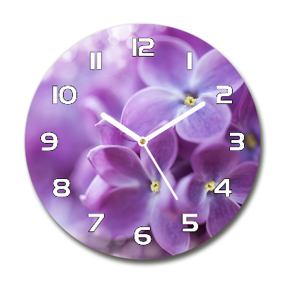 Horloge ronde murale Fleurs de lilas