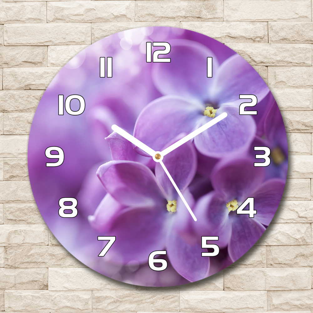 Horloge ronde murale Fleurs de lilas