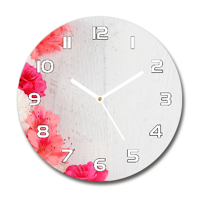 Horloge ronde murale Fleurs