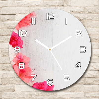 Horloge ronde murale Fleurs