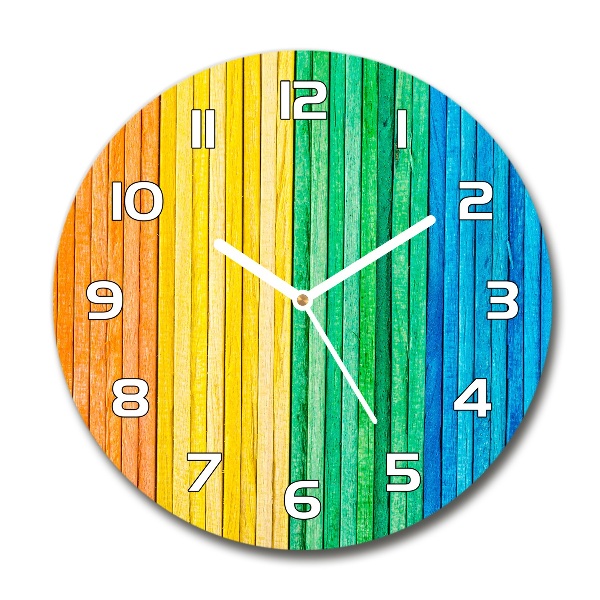 Pendule murale ronde Rayures colorées