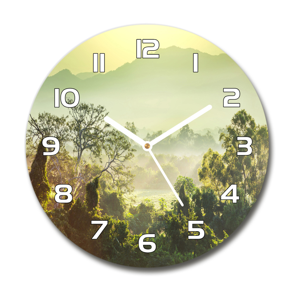 Horloge ronde murale Jungle