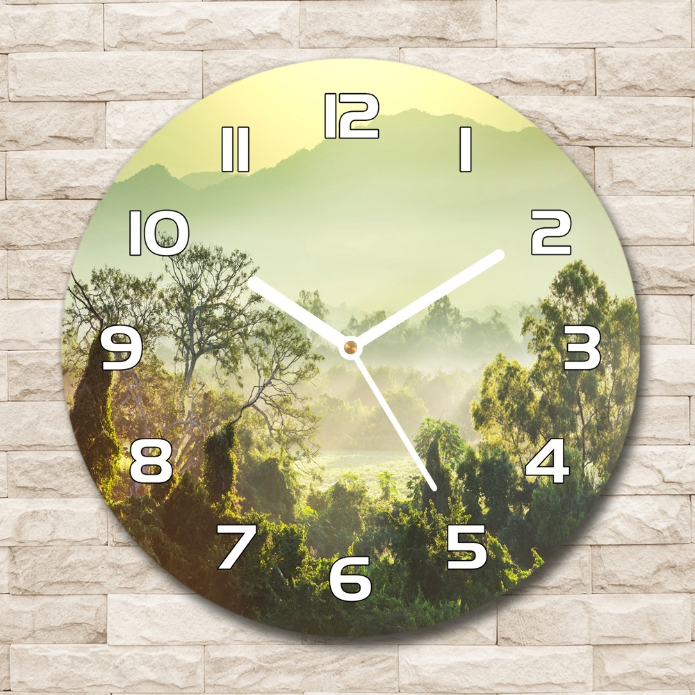 Horloge ronde murale Jungle