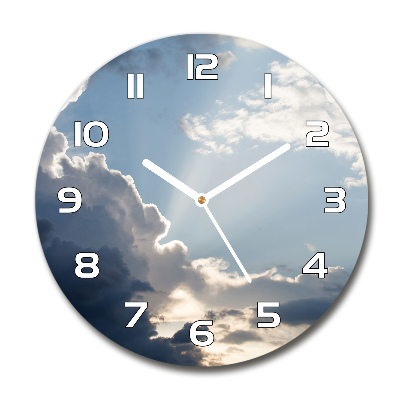 Horloge ronde murale Nuages dans le ciel