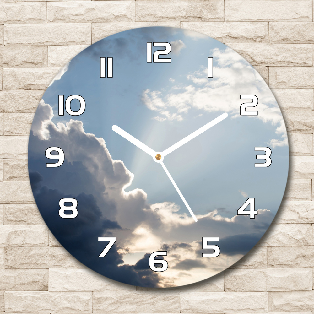 Horloge ronde murale Nuages dans le ciel