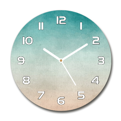 Horloge en verre ronde Fond abstrait bord de mer