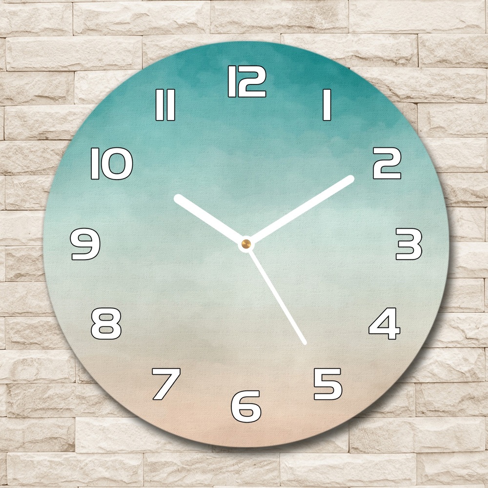 Horloge en verre ronde Fond abstrait bord de mer